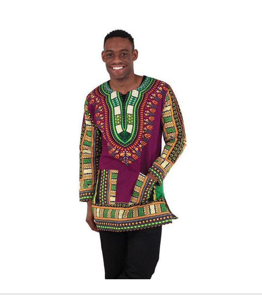 Traditional Long-Sleeve Dashiki