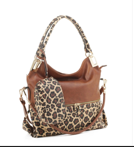 Leopard Pattern Hand Bag Set